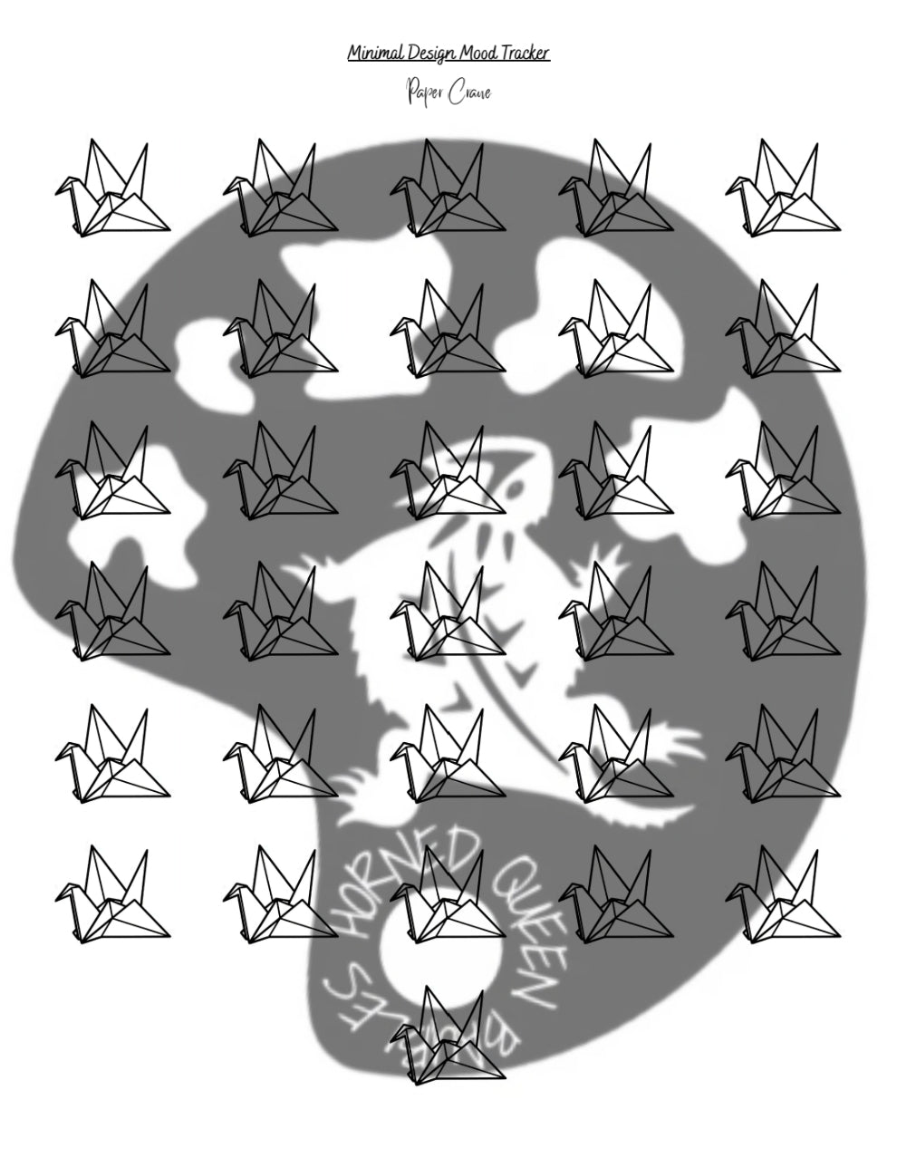 Origami Crane (A5 & Letter)