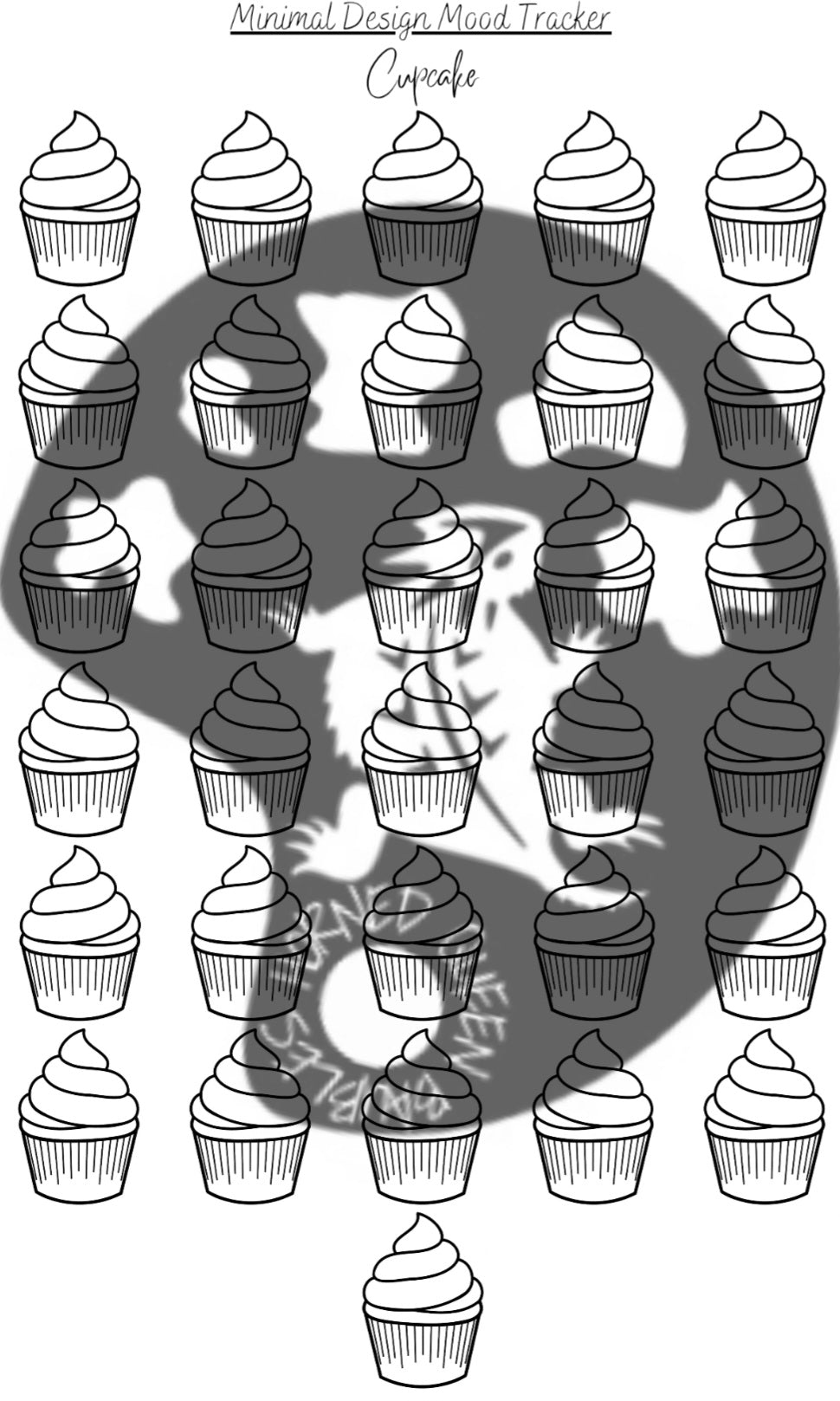 Cupcake (A5 & Letter) Bujo Tracker