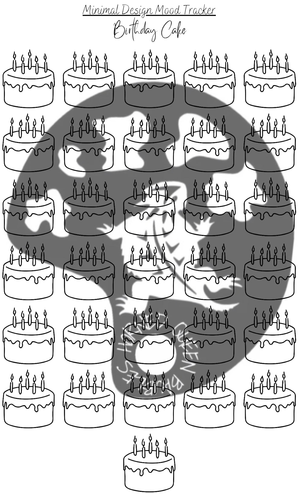 BDay Cake (A5 & Letter)