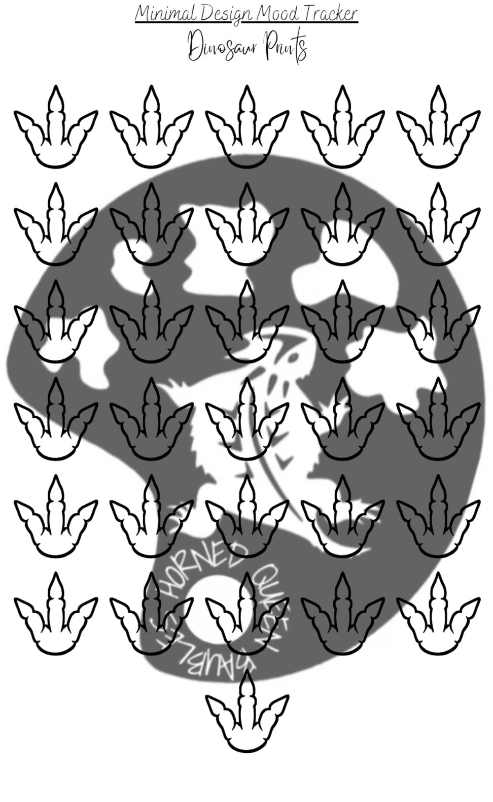 Dino Prints 2.0 (A5 & Letter) Bujo Tracker